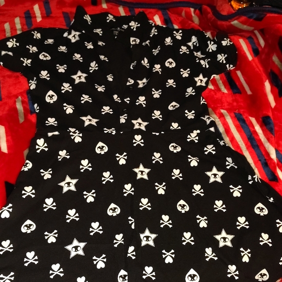 Dolls Kill Dresses & Skirts - Dolls Kill Black and White Skull Dress